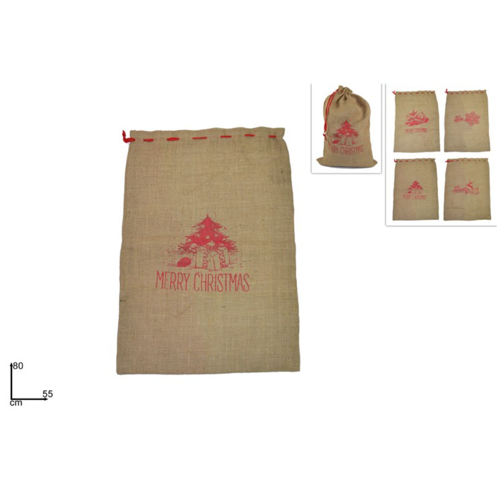 Sacco in Juta Marry Christmas - 80x55cmDue Esse