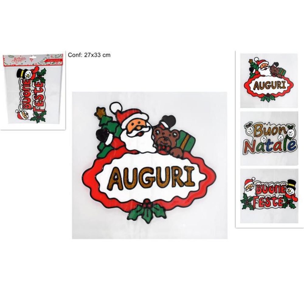 Vetrofania Natalizia 25x31cm - TB19/010Due Esse