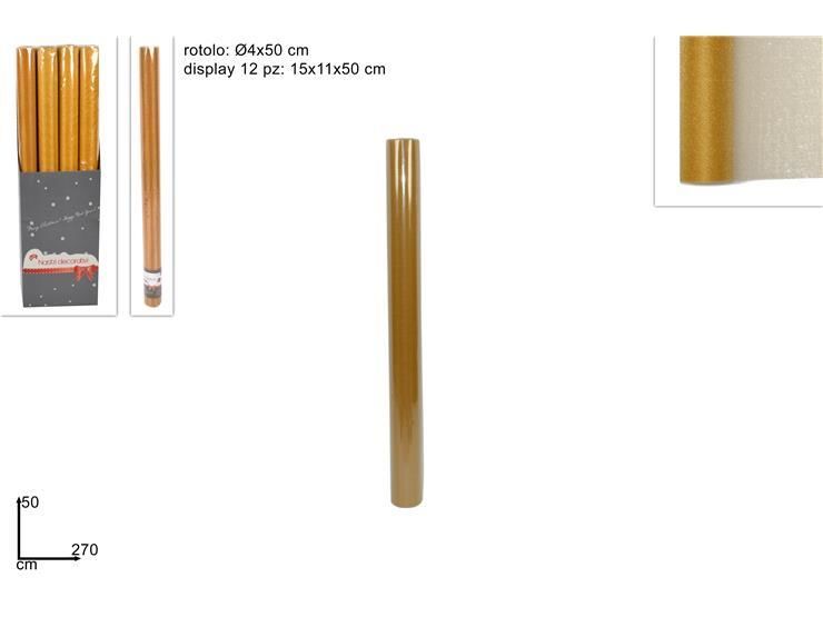 ROTOLO ORGANZA 50X270CM ORO ART.1090608 50CM (X 3Y G)Due Esse