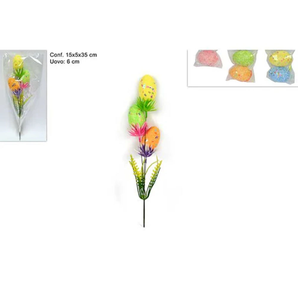 Decorazione Pasqua - Mazzo con 3 UovaDue Esse