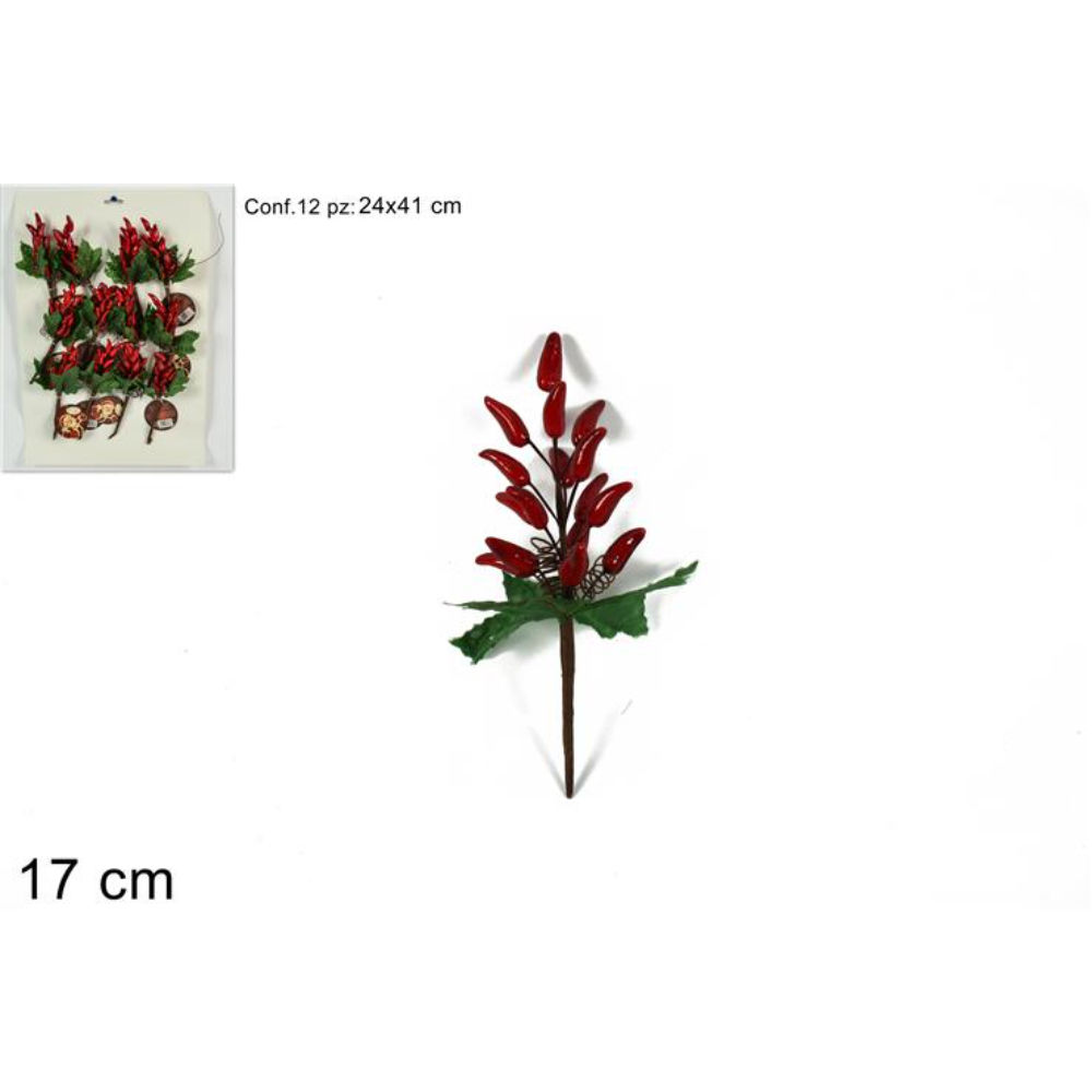 Spillone Natalizio con Peperoncini - 17cmDue Esse