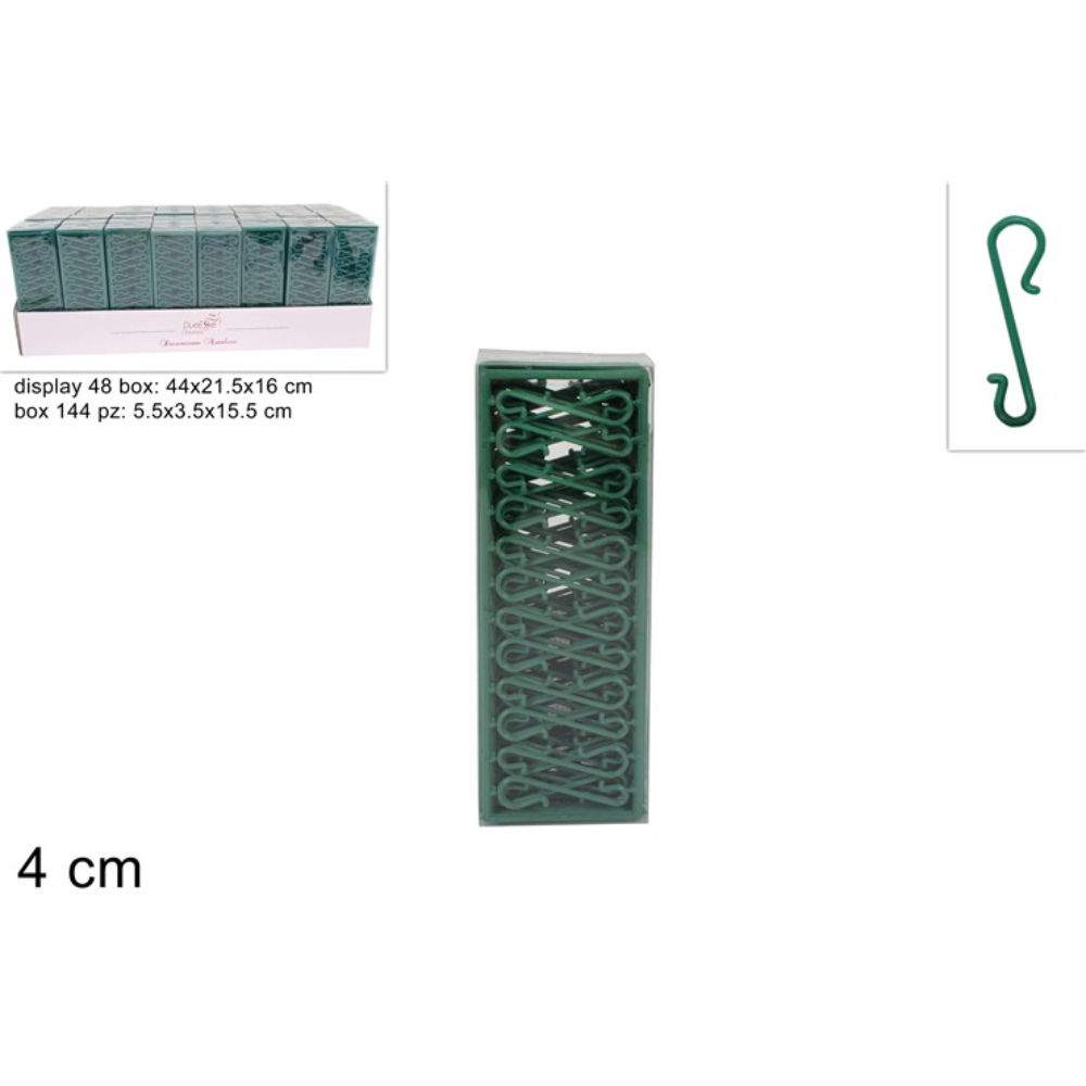 Ganci Verdi in Plastica 4cm - 144pzDue Esse