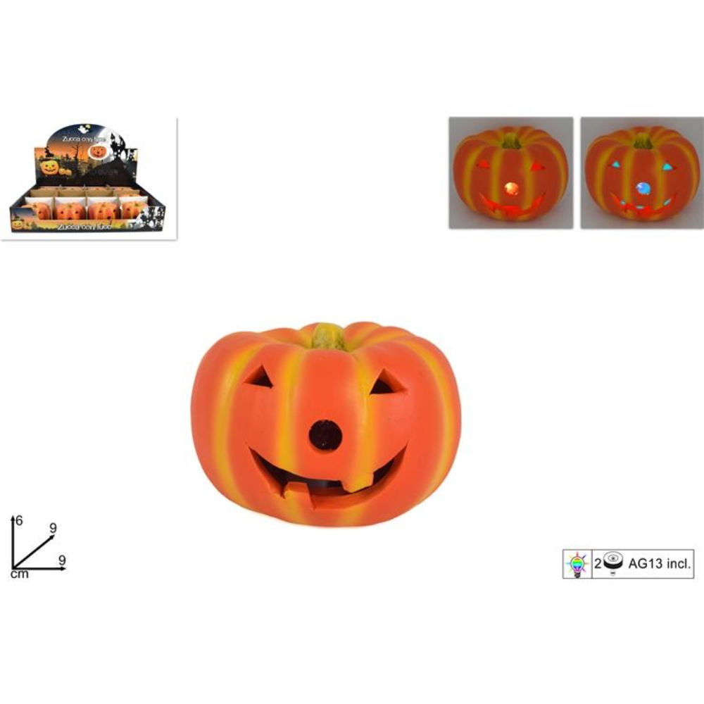 Zucca Halloween con Luce - Ø9cmDue Esse