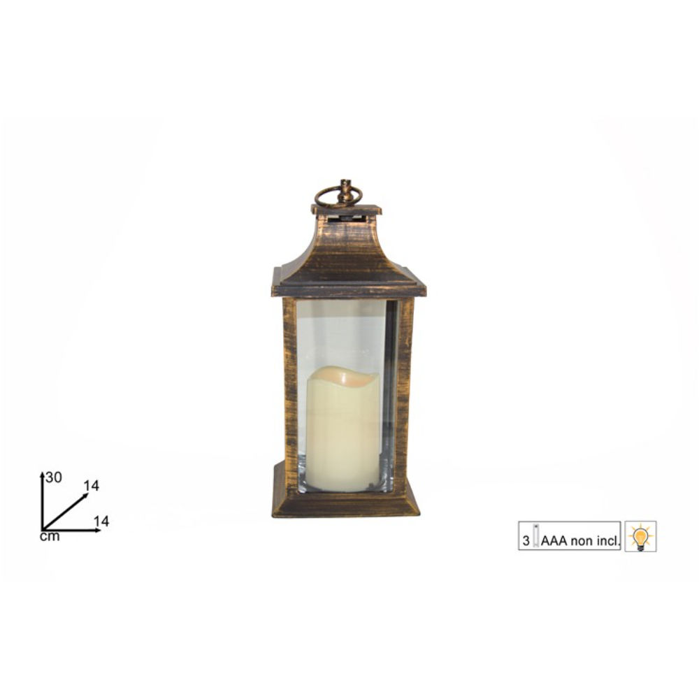 Lanterna con Candela - 14x30cmDue Esse