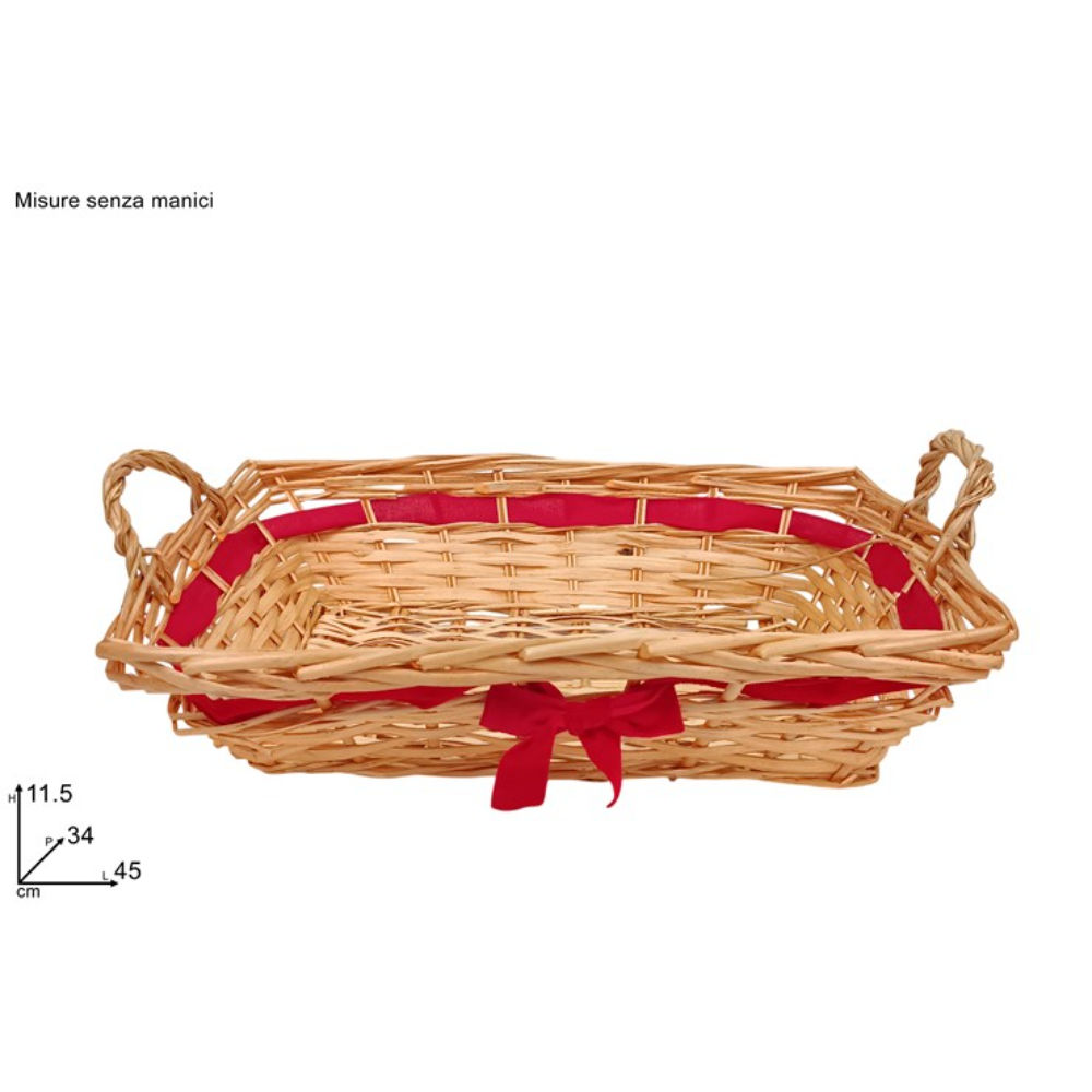 Cesta in Vimine con Ficco - 34x45cmDue Esse