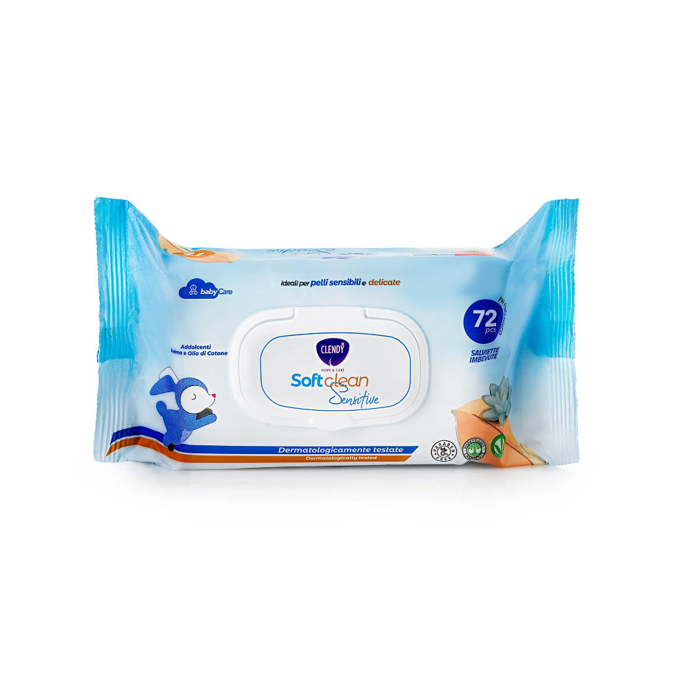 Clendy Salviette Imbevute Soft Clean Sensitive - 72pzClendy