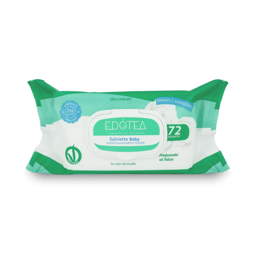 Clendy Salviette Edotea Baby Talco - 72pzClendy
