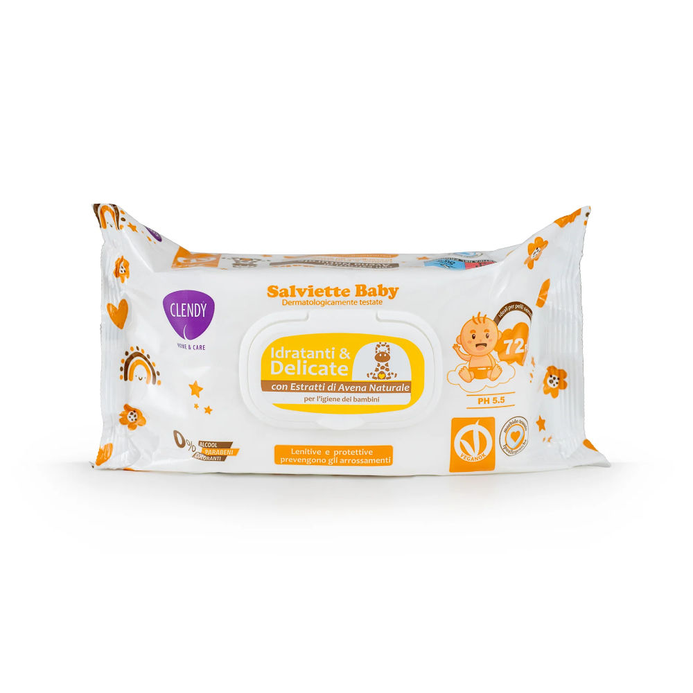 Clendy Salviette Detergenti Baby Avena - 72pzClendy