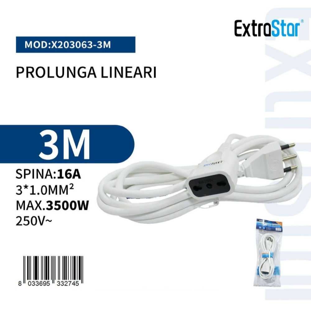 Prolinga Lineare Spina 16A - 3mExtrastar