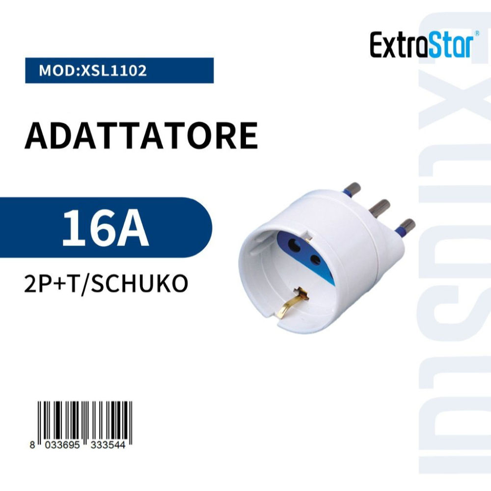 Adattatore Spina 16A 2P+T - Presa SchukoExtrastar