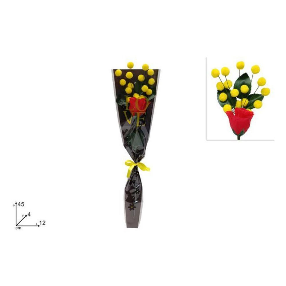 Ramo Mimosa con Rosa - 45cmDue Esse