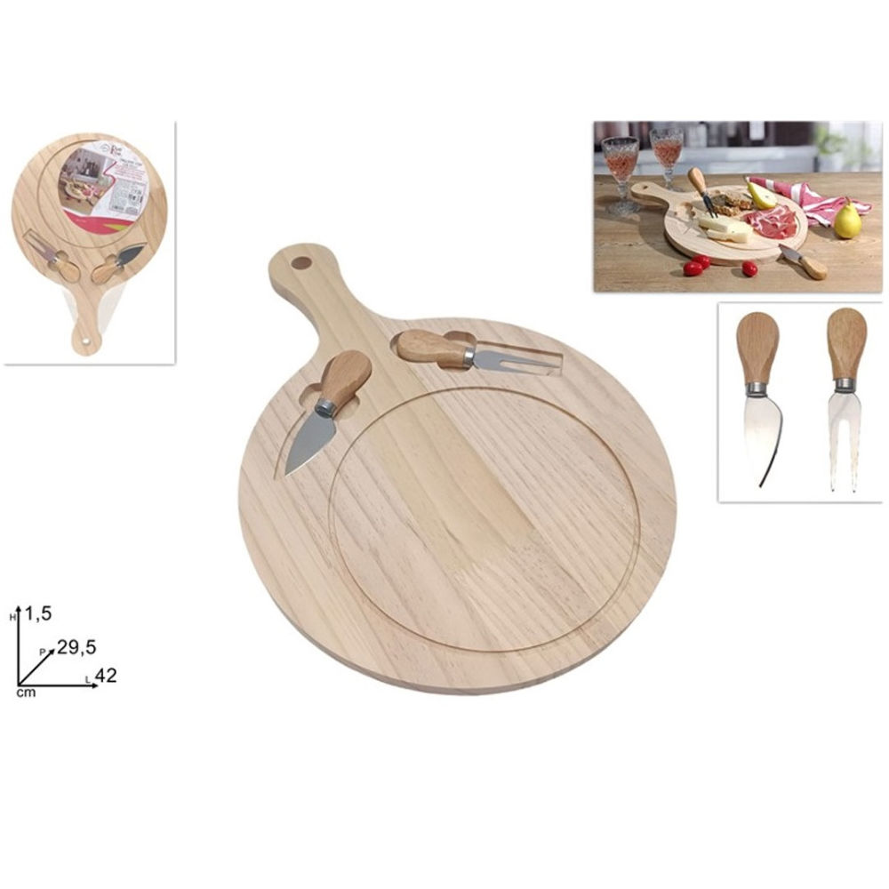 TAGLIERE TONDO + COLTELLI 29,5CMDue Esse