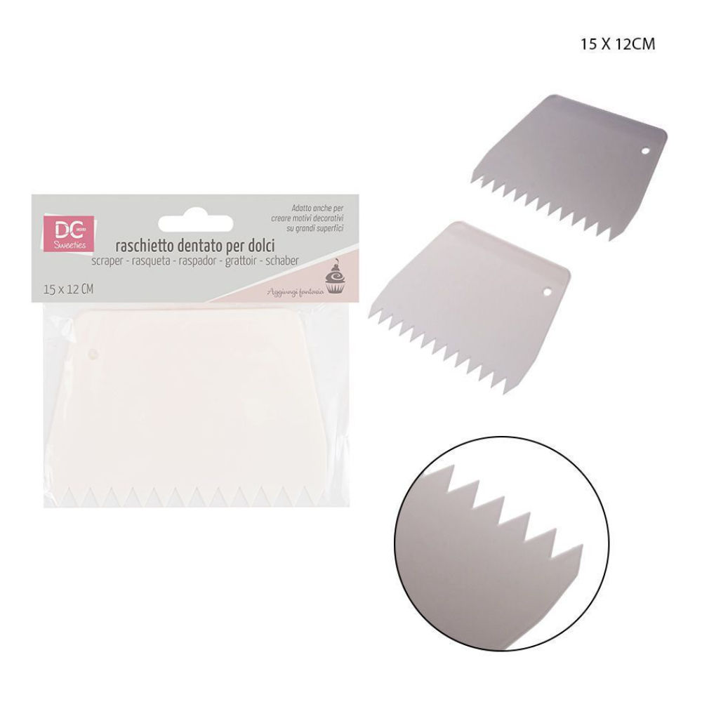 DC CASA RASCHIETTO DOLCI PLAST, DENTATO 15X12CMDc Casa
