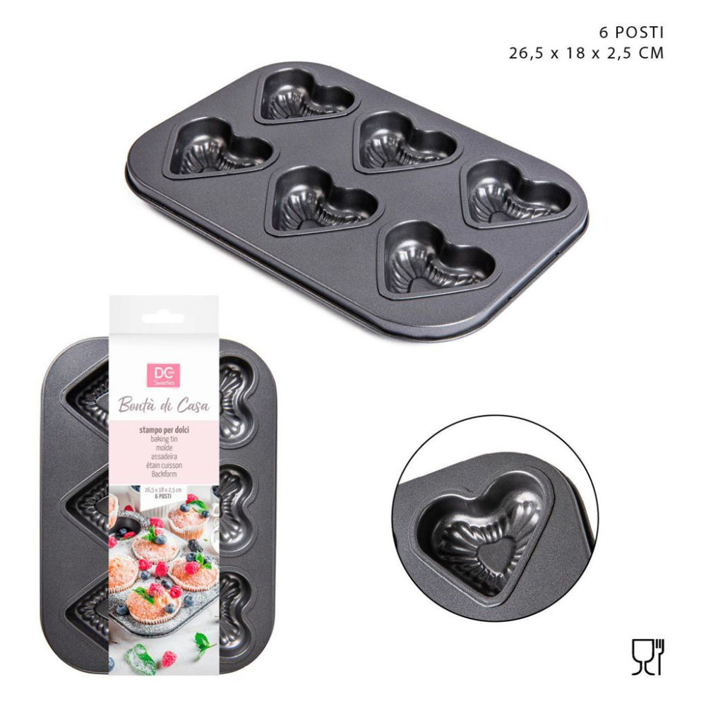 L/BONTA CASA STAMPO DOLCI 6P 26,5X18X2,5CMDc Casa
