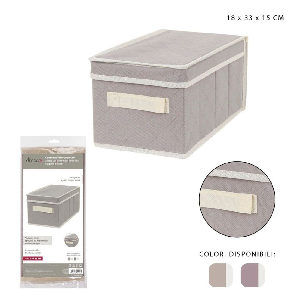 Dimorae Contenitore TNT con Manico & Coperchio - 18x33x15cmDimorae
