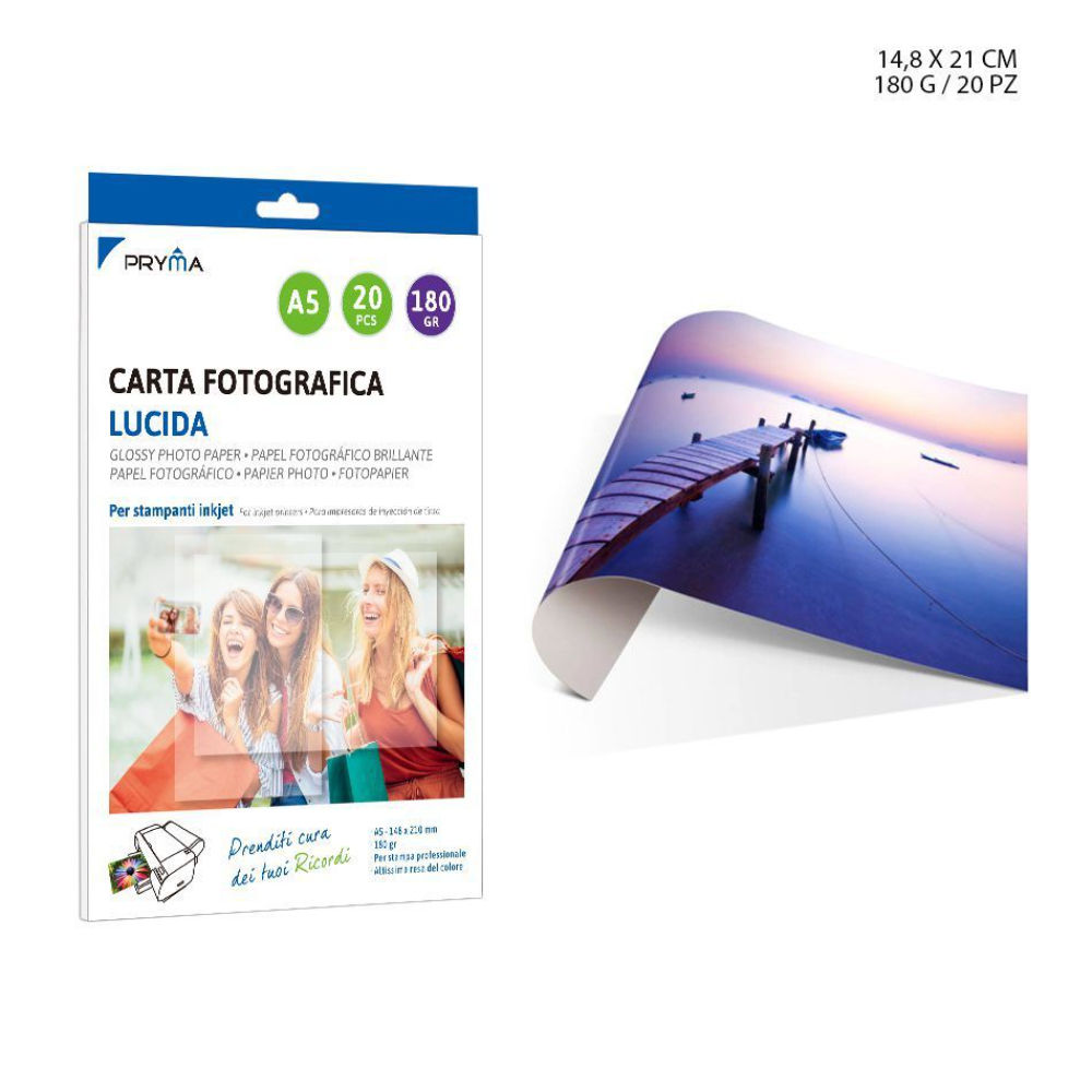 PRYMA CARTA FOTOGRAFICA LUCIDA A5 180g - 20FFPryma