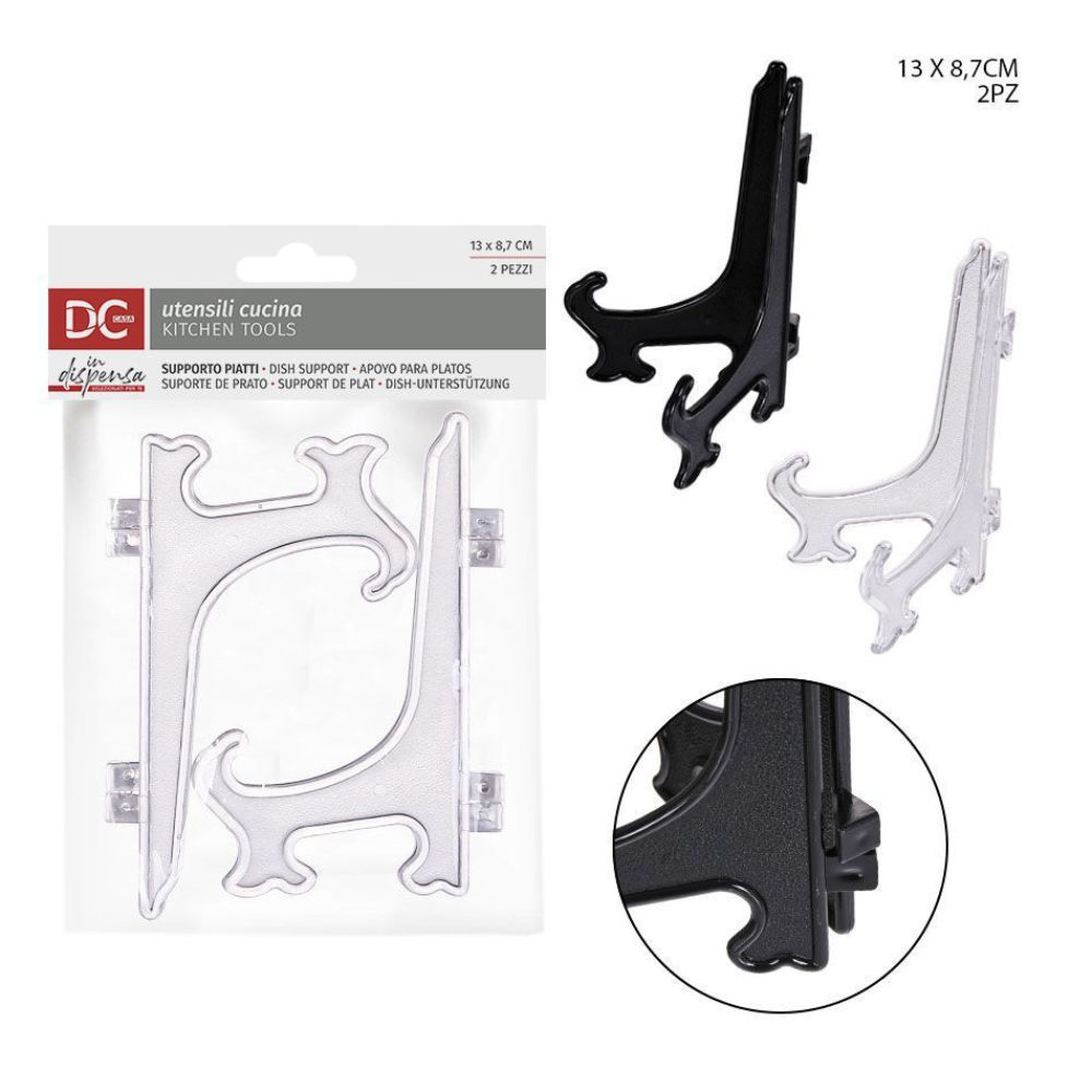 DC CASA SUPPORTO PIATTI PLASTICA 13X8,7CM 2PZDc Casa