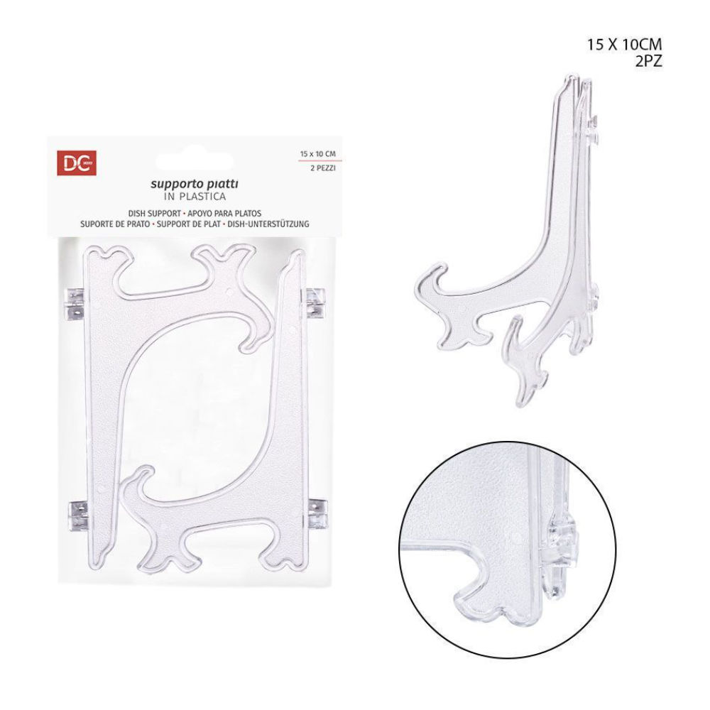 DC CASA SUPPORTO PIATTI PLASTICA 15X10CM 2PZDc Casa