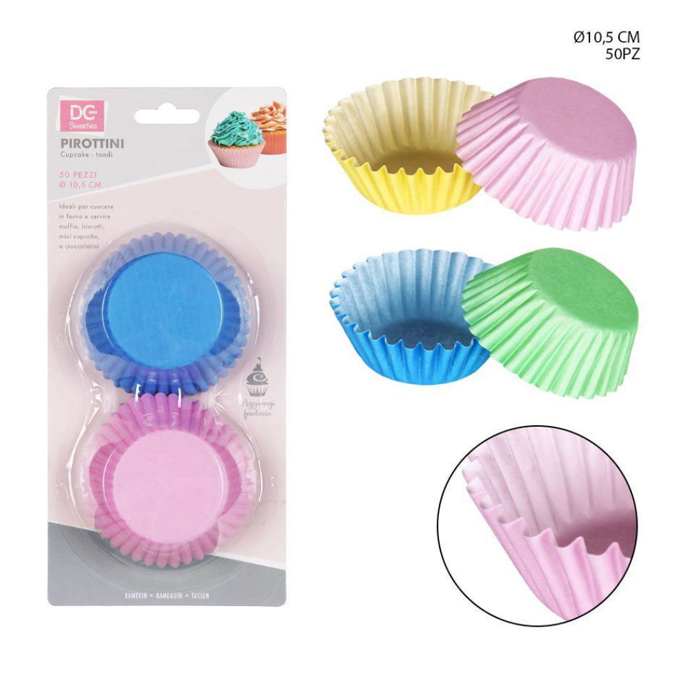 DC CASA PIROTTINO CARTA 10,5CM 50PZ PASTEL ASS,Dc Casa