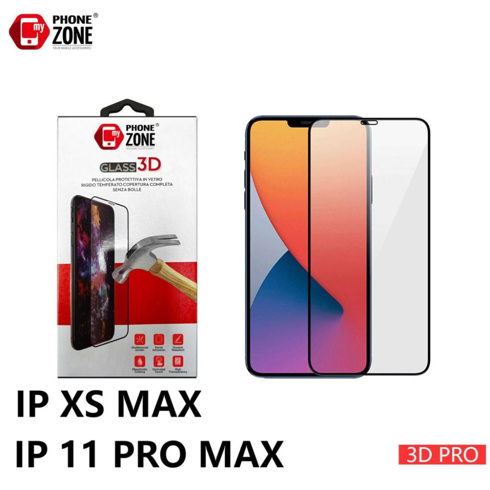MY PHONE ZONE PELLICOLA VETRO TEMPERATO IPHONE XS MAX /11 PRO MAXMy Phone Zone