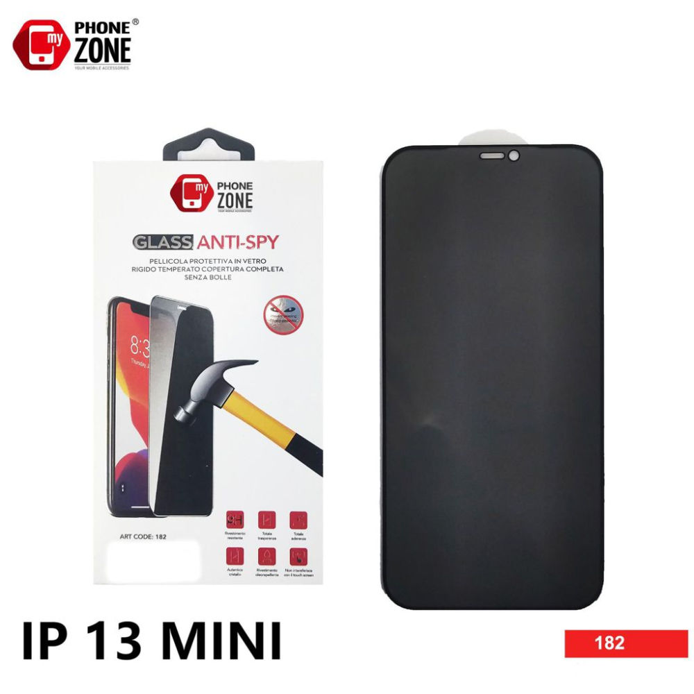 MY PHONE ZONE PELLICOLA VETRO TEMPERATO IPHONE 13 MINI ANTISPYMy Phone Zone