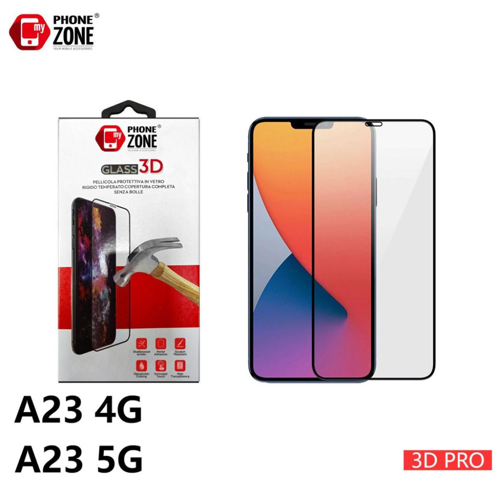 MY PHONE ZONE PELLICOLA VETRO TEMPERATO SAMSUNG A23 4G/5GMy Phone Zone