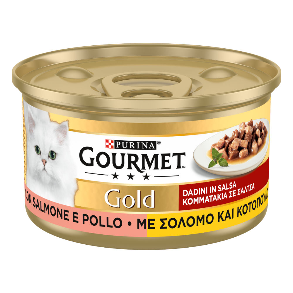 Gourmet Gold - Mousse con Salmone e Pollo - 85gGourmet