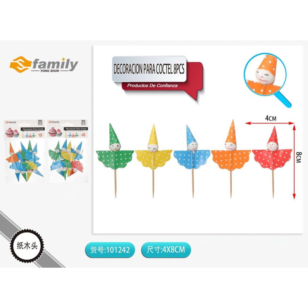 DECOLORAZIONE PER TORTA 8PZS Family