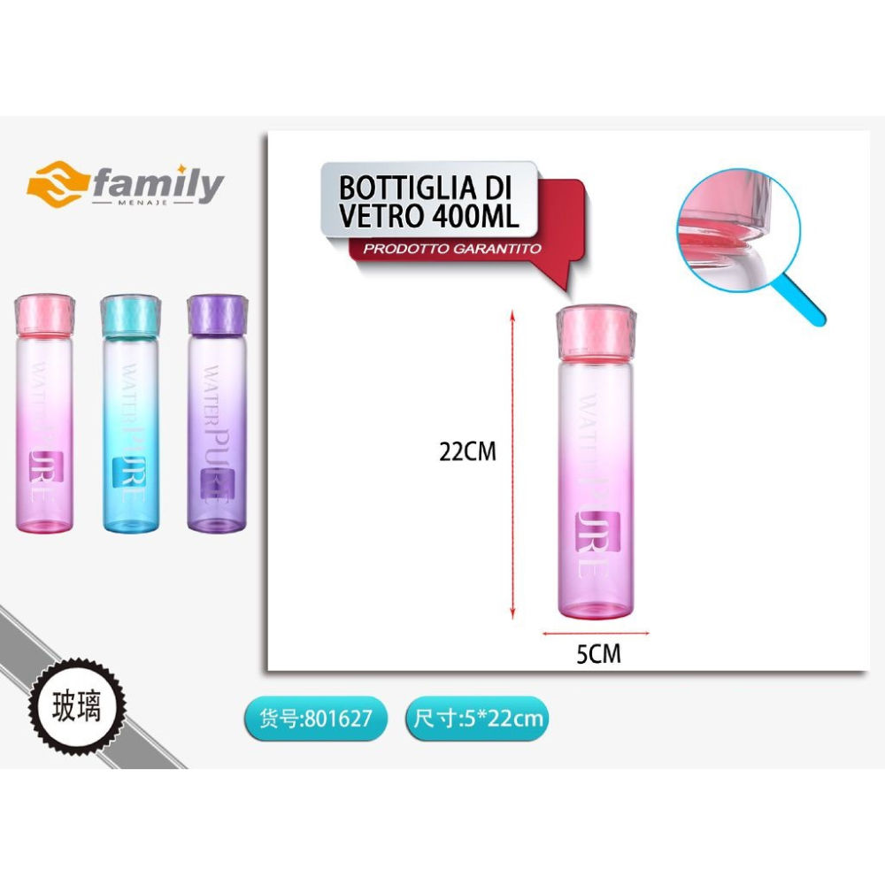 BOTTIGLIA DI VETRO 400MLS Family