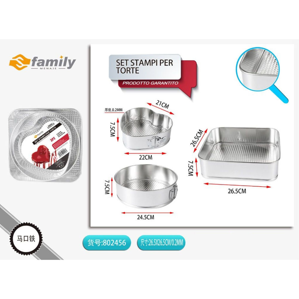 SET STAMPI PER TORTES Family