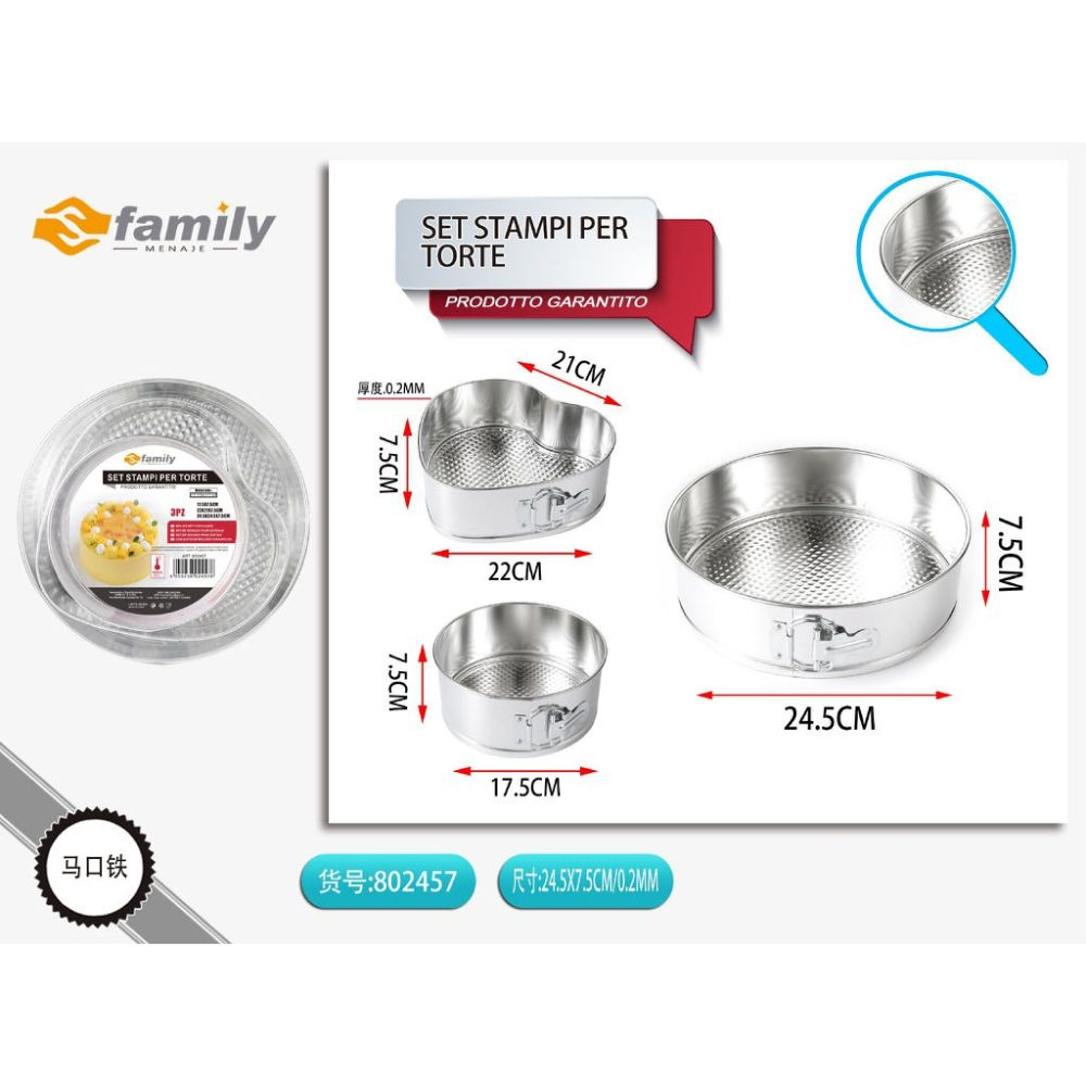 SET STAMPI PER TORTES Family