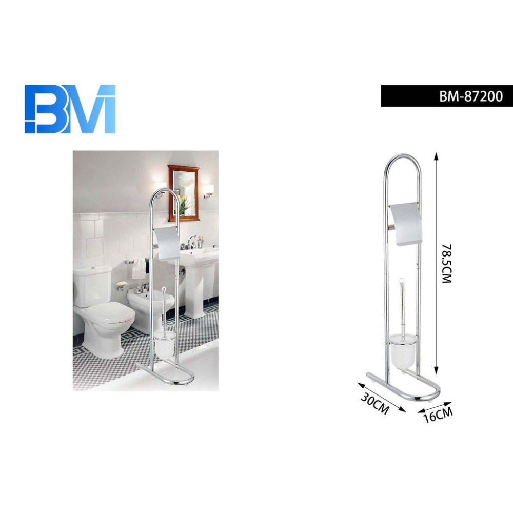 PIANTANA BAGNO - SCOPINO E PORTA ROTOLOBm