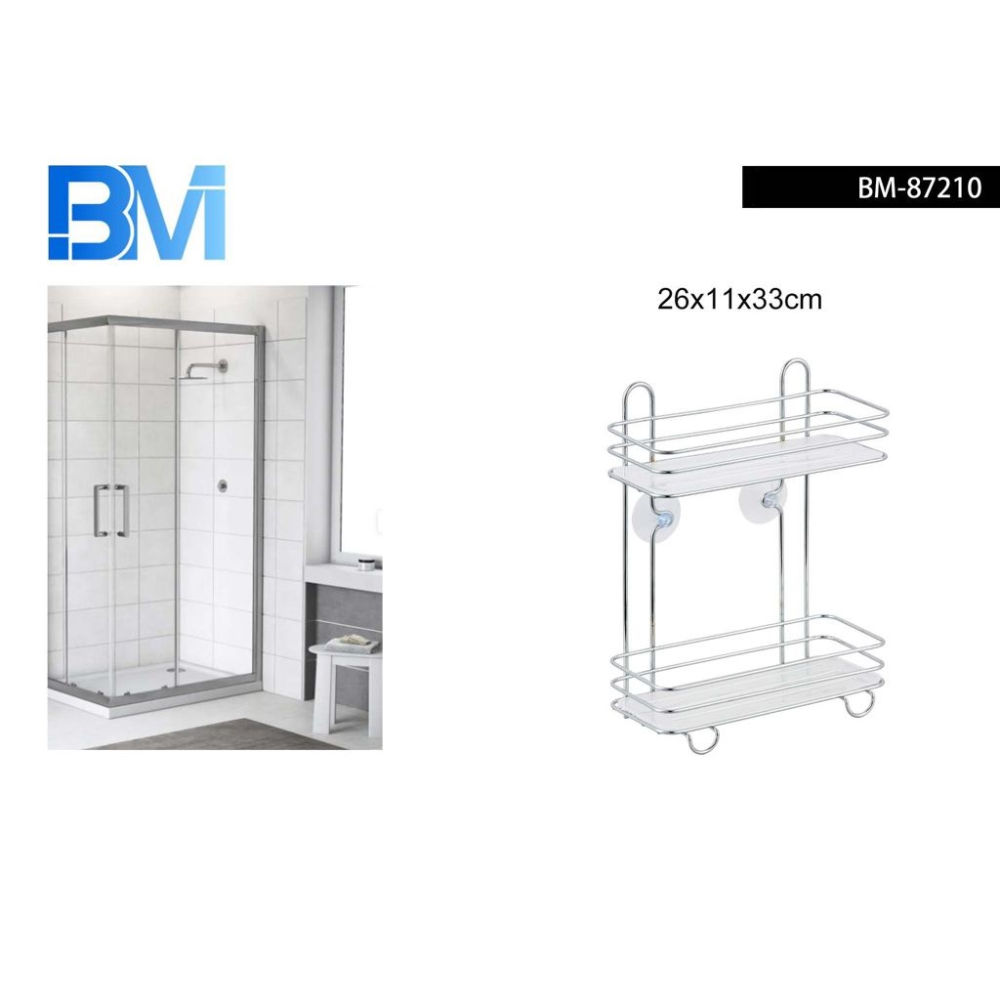MENSOLA BAGNO 2 PIANI A VENTOSABm