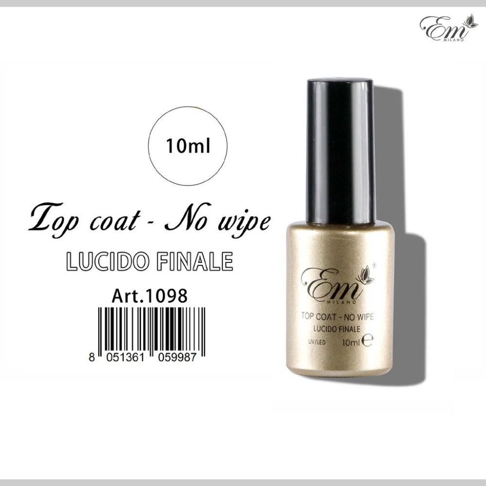 EM - GEL TOP COAT NO-WIPE - LUCIDOEm