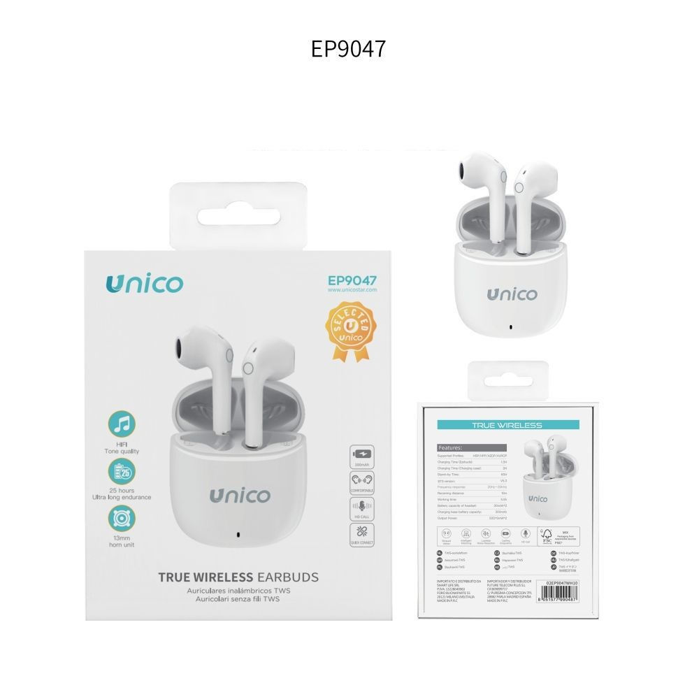 AURICOLARI BLUETOOTHUnico