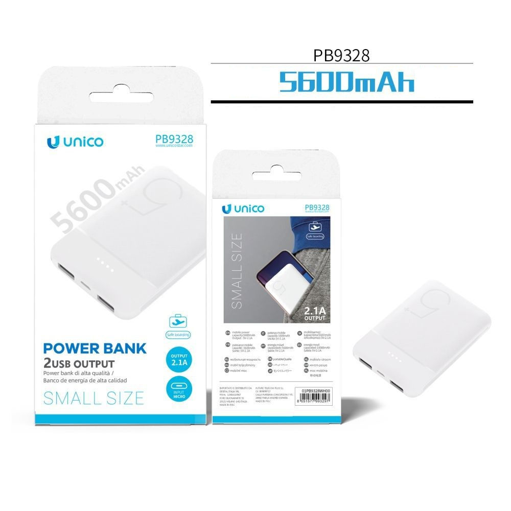 POWER BANK 2USB 5600MAHUnico