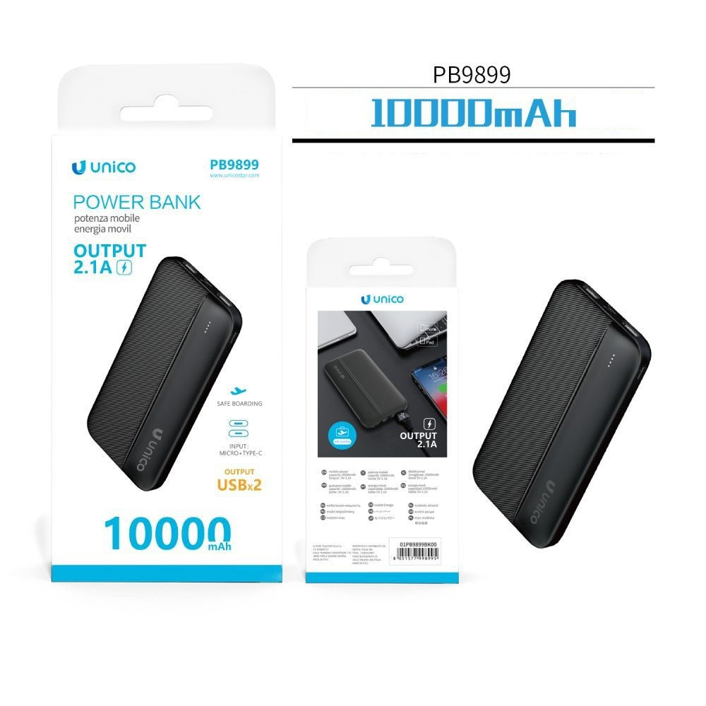 POWER BANK 2USB 10000MAHUnico