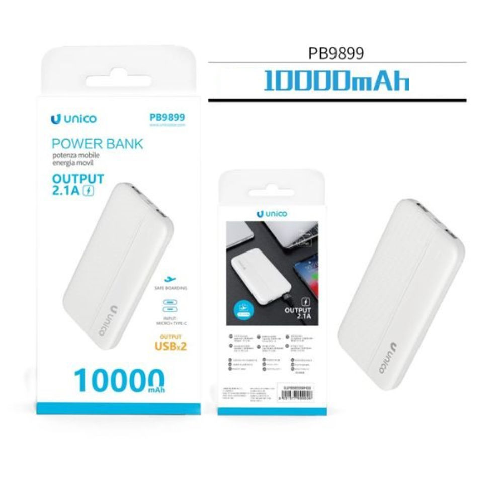POWER BANK 2USB 10000MAHUnico