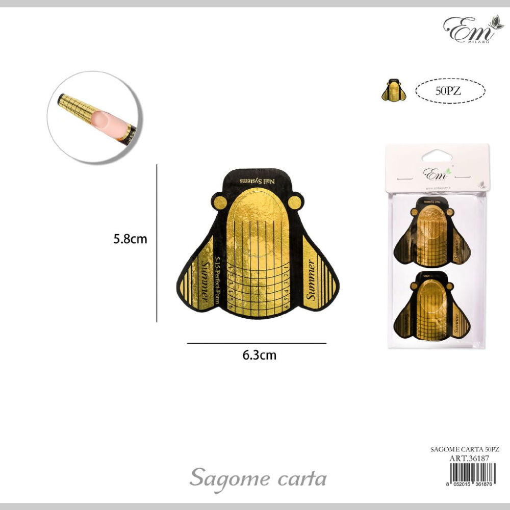 CARTINE RICOSTRUZIONE UNGHIE 50PZEm