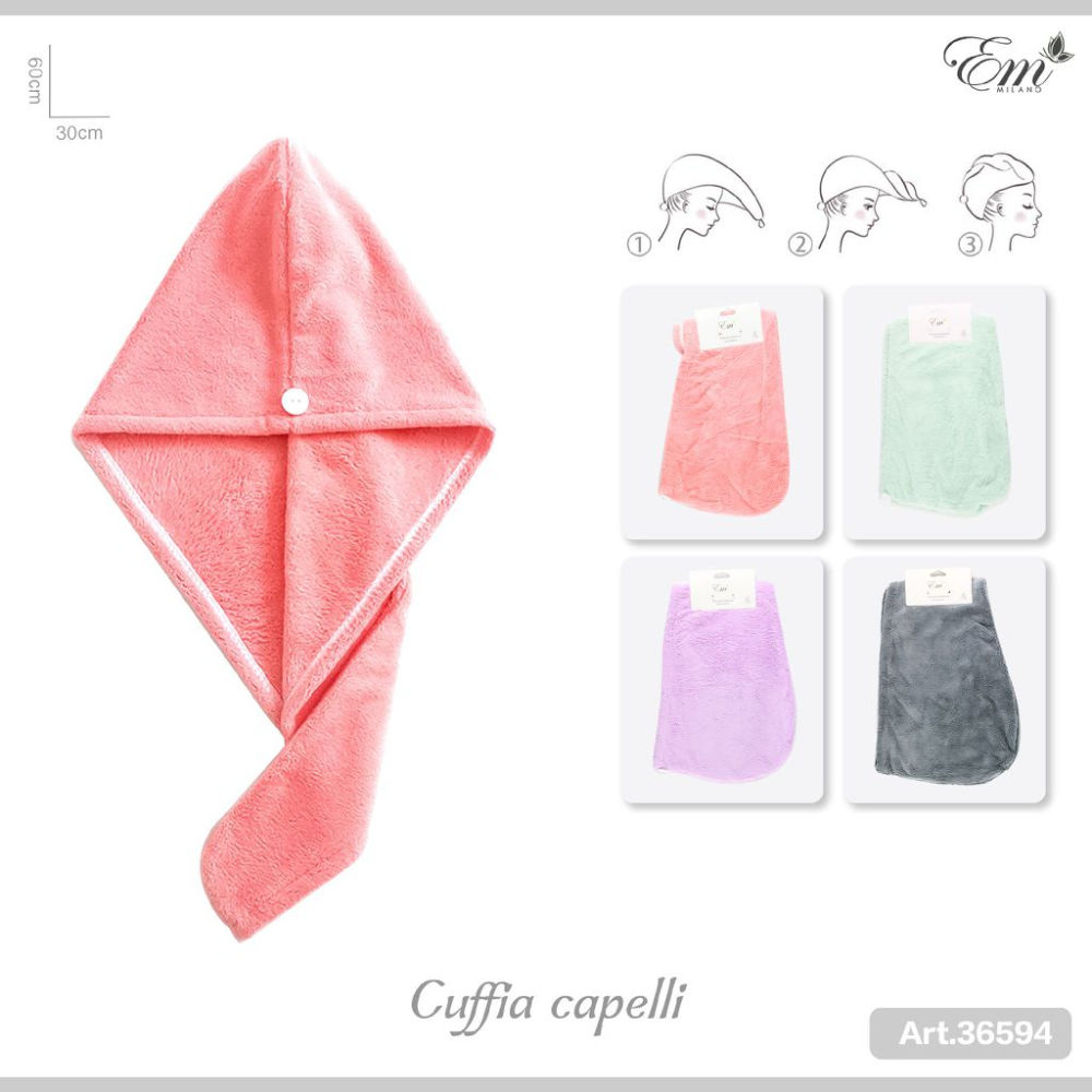 CUFFIA ASCIUGACAPELLI - ASSORTITIEm