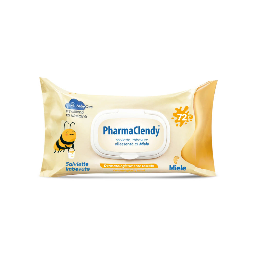 PharmaClendy Salviette Imbevute Essenza di Miele - 72pzClendy