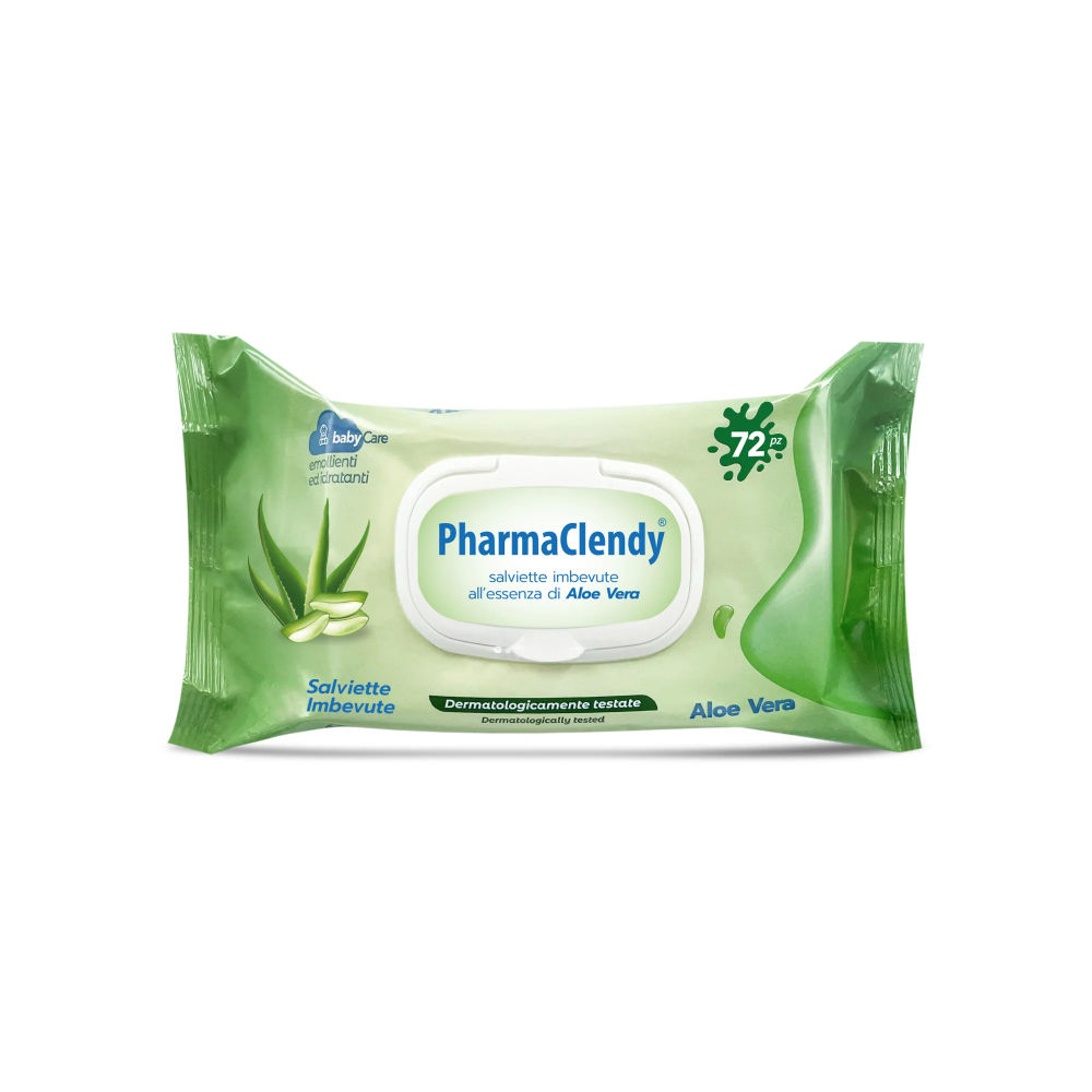 PharmaClendy Salviette Imbevute Aloe - 72 pzClendy