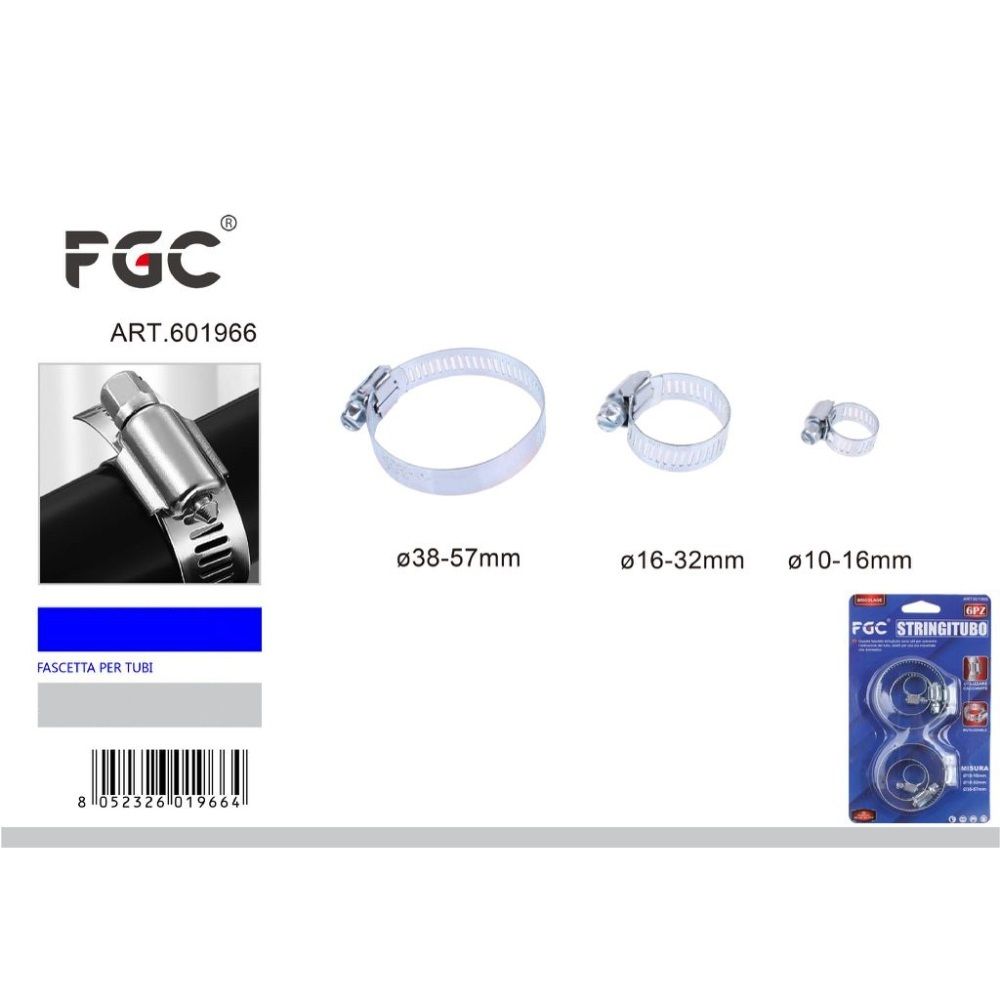 FGC Facetta Strungitubo 3 Misure - 6pzFgc