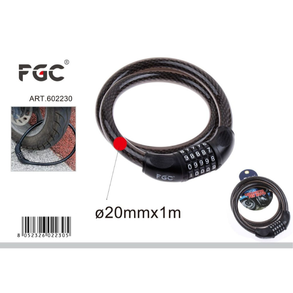 FGC Lucchetto a Combinazione - Ø20mm/1mFgc