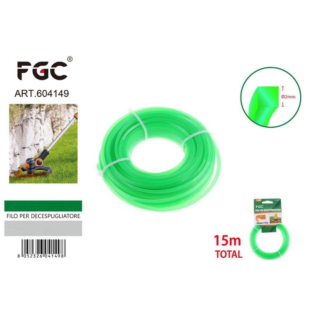 FGC Filo per Decespugliatore - 2mm/15mFgc