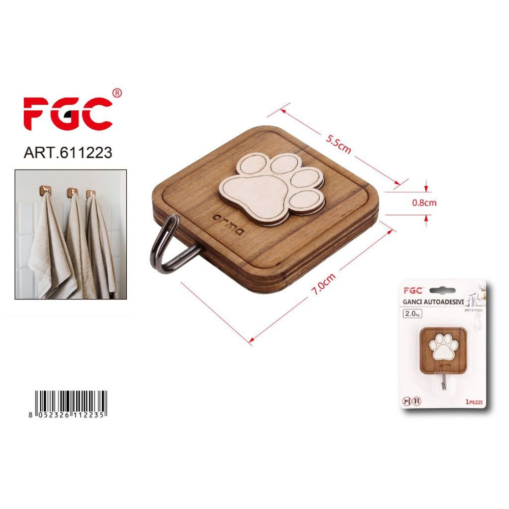 FGC Gancio Adesivo 5,5x7cm - ZampaFgc