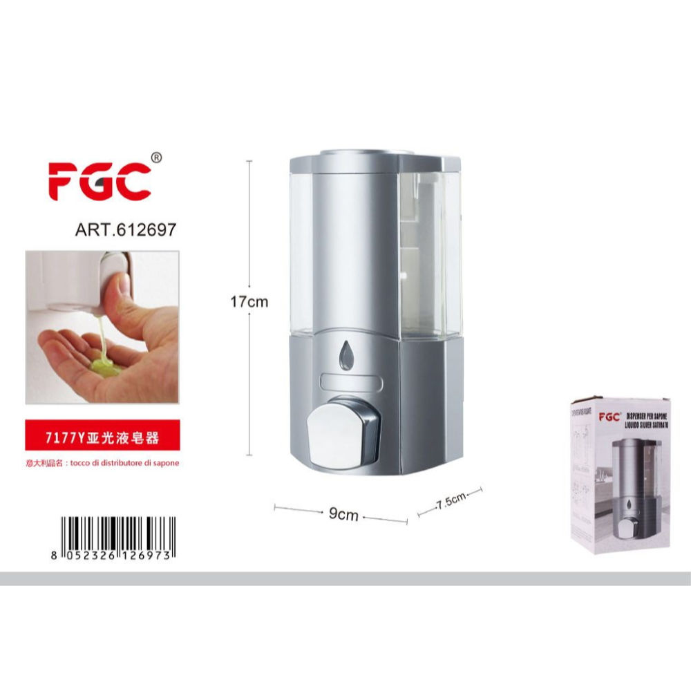 DISPENSER SAPONE DA MURO - SILVERFgc