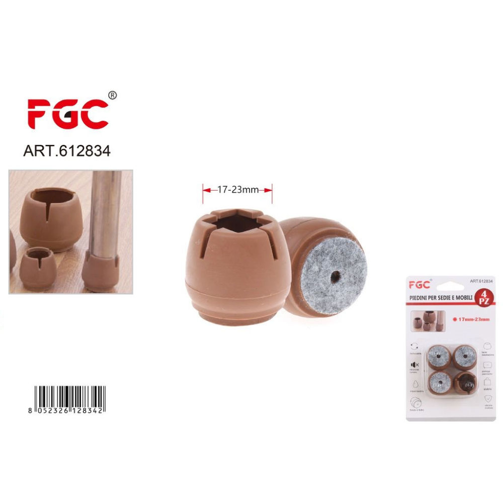 FGC Sottosedia Antirumore Ø17/23mm - 4pzFgc