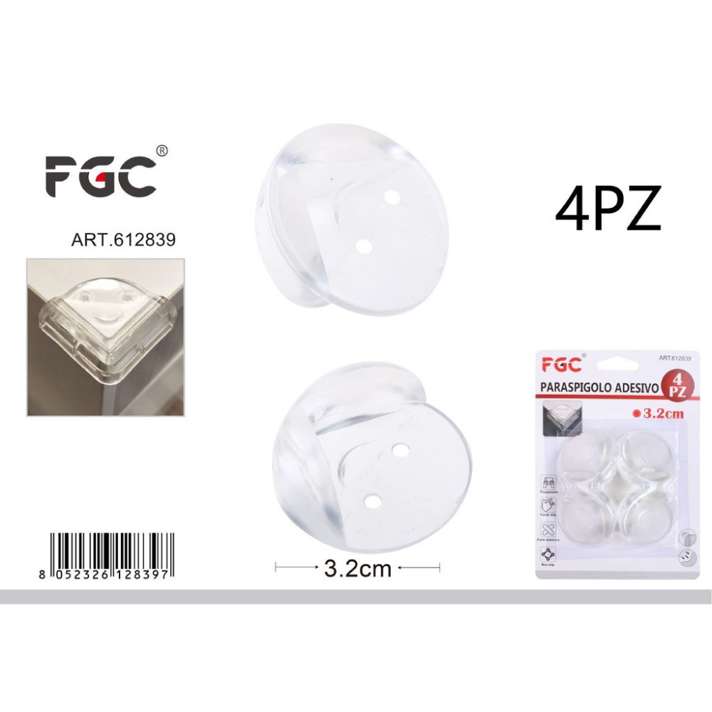 FGC Paraspigoli Trasparente Ø3,2cm - 4pzFgc