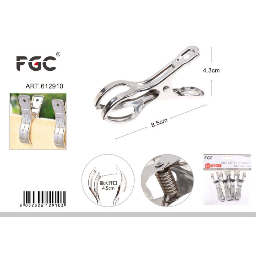 FGC Pinza per Bucato 8,5cm - 4pzFgc